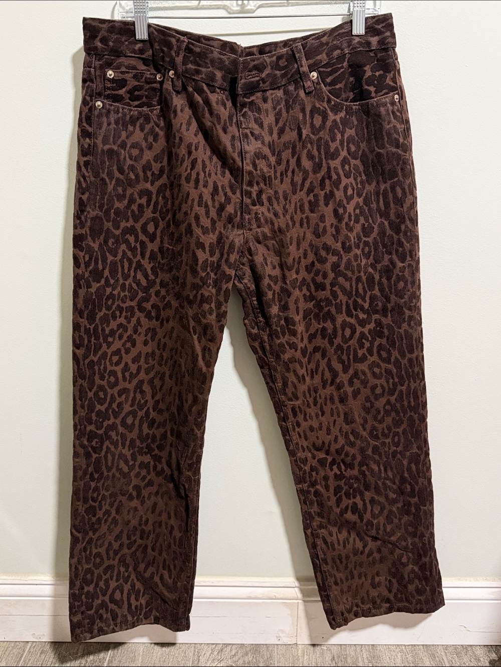 ZARA Leopard Jeans Size 10